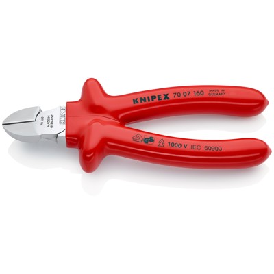 Produktbild von KNIPEX® - Seitenschneider 70 07 160 verchromt tauchisoliert 160mm