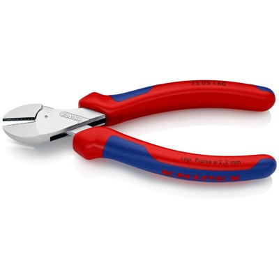 Produktbild von KNIPEX® - Seitenschneider X-Cut® 73 05 160 verchromt Mehrkomponenten 160mm