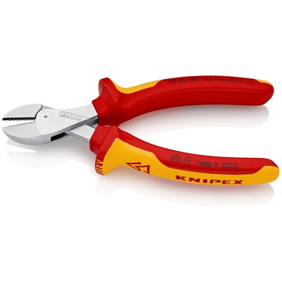 Produktbild von KNIPEX® - Seitenschneider X-Cut® 73 06 160 verchromt Mehrkomp. VDE isoliert 160