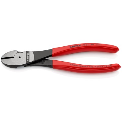 Produktbild von KNIPEX® - Kraft-Seitenschneider 74 01 180 poliert kunststoffüberzogen 180mm