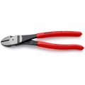 Produktbild von KNIPEX® - Kraft-Seitenschneider 74 21 200 poliert kunststoffüberzogen 12° 200mm