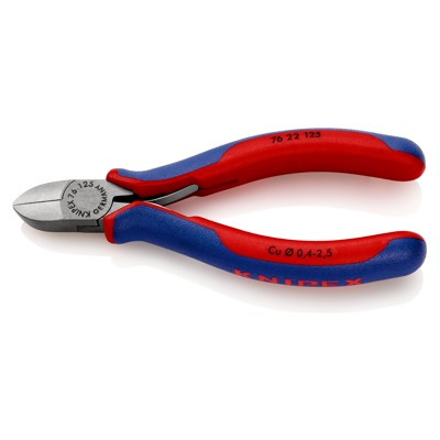 Produktbild von KNIPEX® - Seitenschneider 76 22 125 poliert Mehrkomponenten mit Feder 125mm