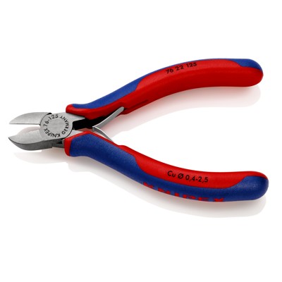 Produktbild von KNIPEX® - Seitenschneider 76 22 125 poliert Mehrkomponenten mit Feder 125mm