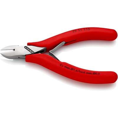 Produktbild von KNIPEX® - Elektronik-Seitenschneider 77 11 115 spiegelpoliert kstüberz. 115mm