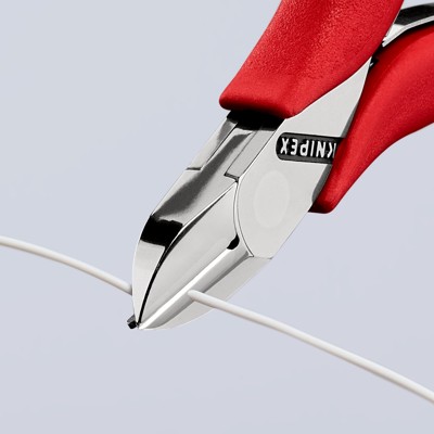 Produktbild von KNIPEX® - Elektronik-Seitenschneider 77 11 115 spiegelpoliert kstüberz. 115mm