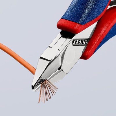 Produktbild von KNIPEX® - Elektronik-Seitenschneider 77 32 115 spiegelp. Mehrkomponenten 115mm