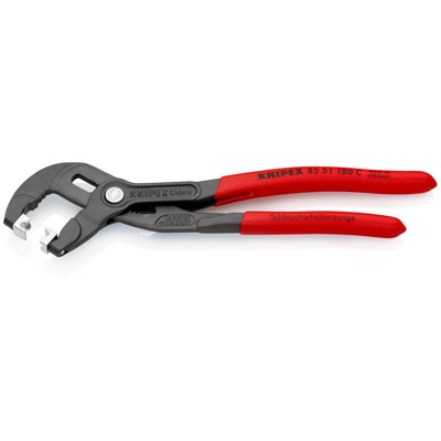 Produktbild von KNIPEX® - Schlauschellenzange 85 51 180 C grau atramentiert kstüberz. 180mm