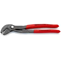 KNIPEX Federbandschellenzange mit rutschhemmendem Kunststoff überzogen grau atramentiert Produktbild