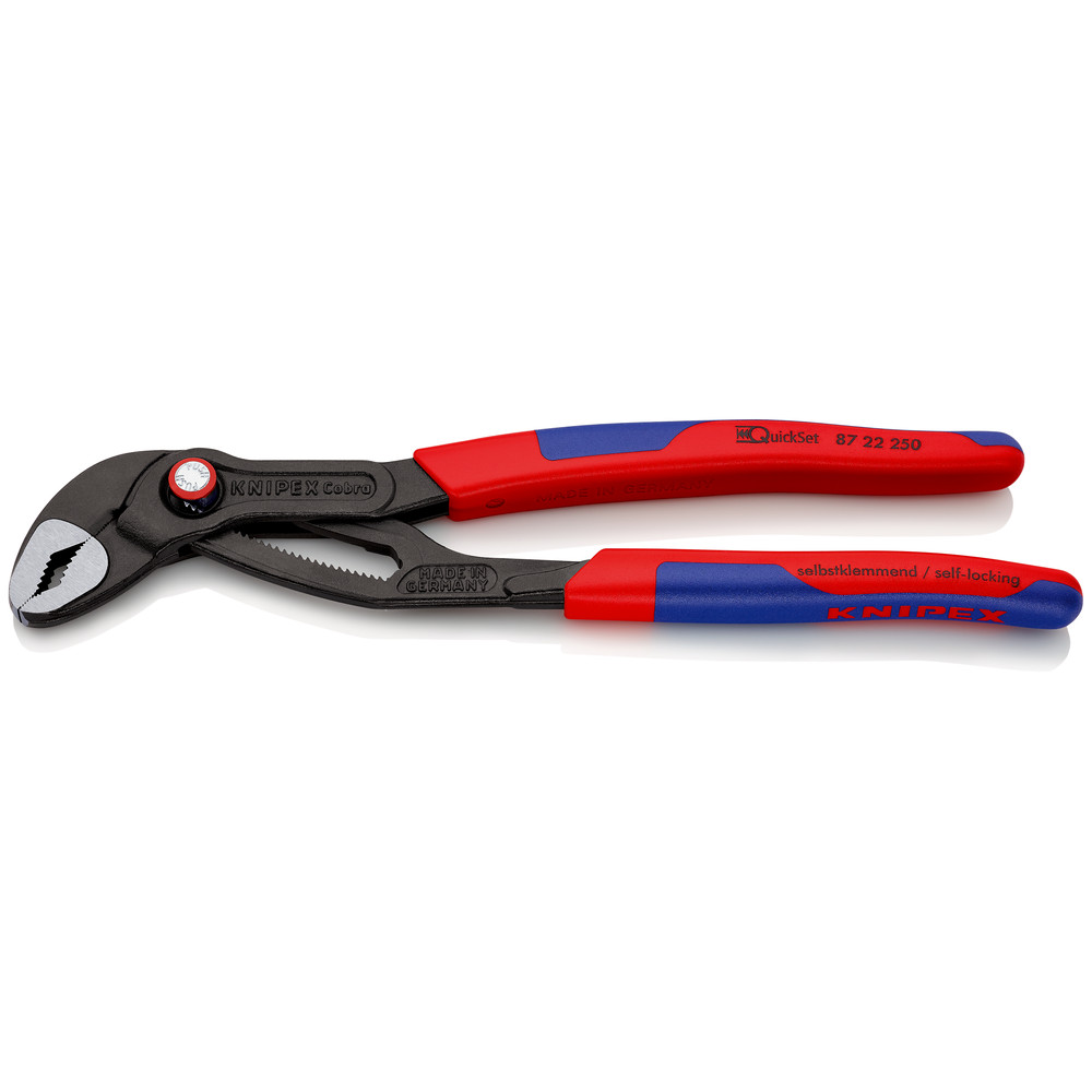 KNIPEX® Wasserpumpenzange Cobra® 87 22 250 poliert Mehrkomponenten 250mm Produktbild img1 L