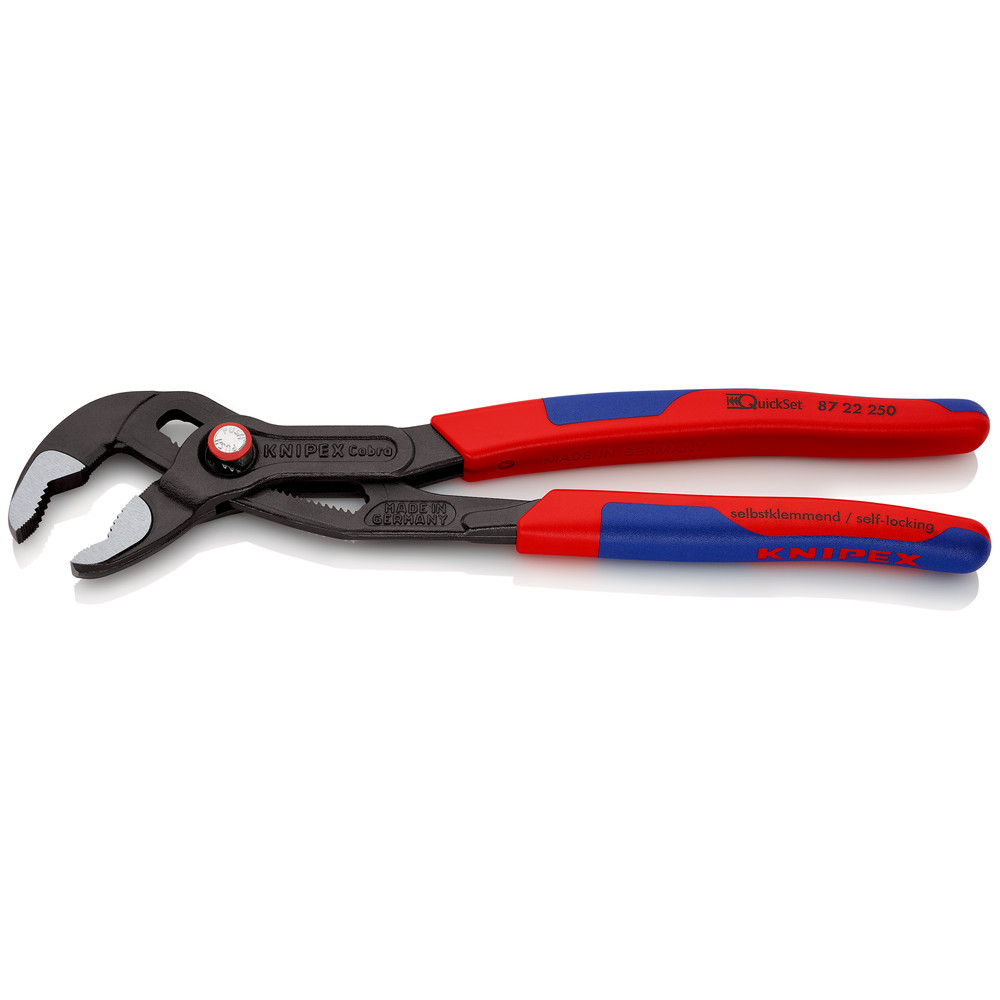 KNIPEX® Wasserpumpenzange Cobra® 87 22 250 poliert Mehrkomponenten 250mm Produktbild img2 L