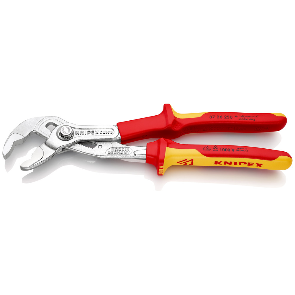 KNIPEX® Wasserpumpenzange Cobra® 87 26 250 verchromt MK VDE isoliert 250mm Produktbild img2 L