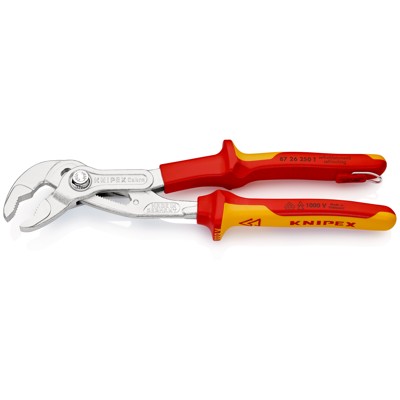 Produktbild von KNIPEX® - Wasserpumpenzange Cobra® 87 26 250 T verchromt MK mit Öse VDE 250mm