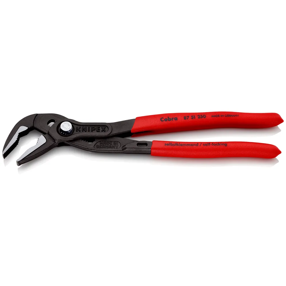 KNIPEX Wasserpumpenzange Cobra® 87 51 250 poliert kunststoffüberzogen 250mm Produktbild img2 L
