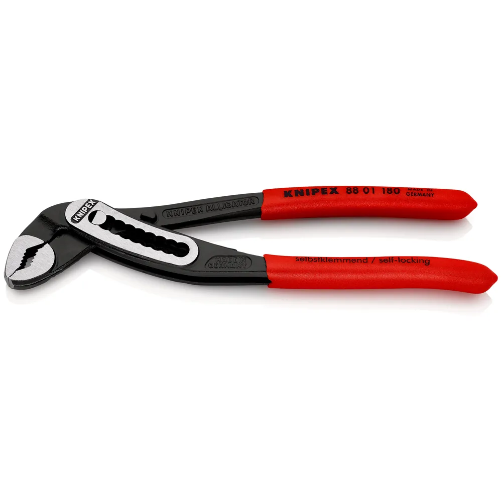 KNIPEX Alligator® Wasserpumpenzange mit rutschhemmendem Kunststoff überzogen schwarz atramentiert Produktbild img1 L