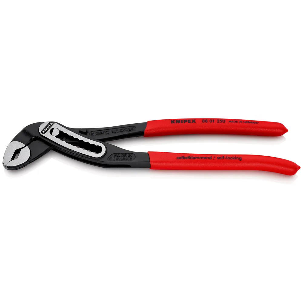 KNIPEX Wasserpumpenzange Alligator® 88 01 250 poliert kunststoffüberzogen 250mm Produktbild img1 L