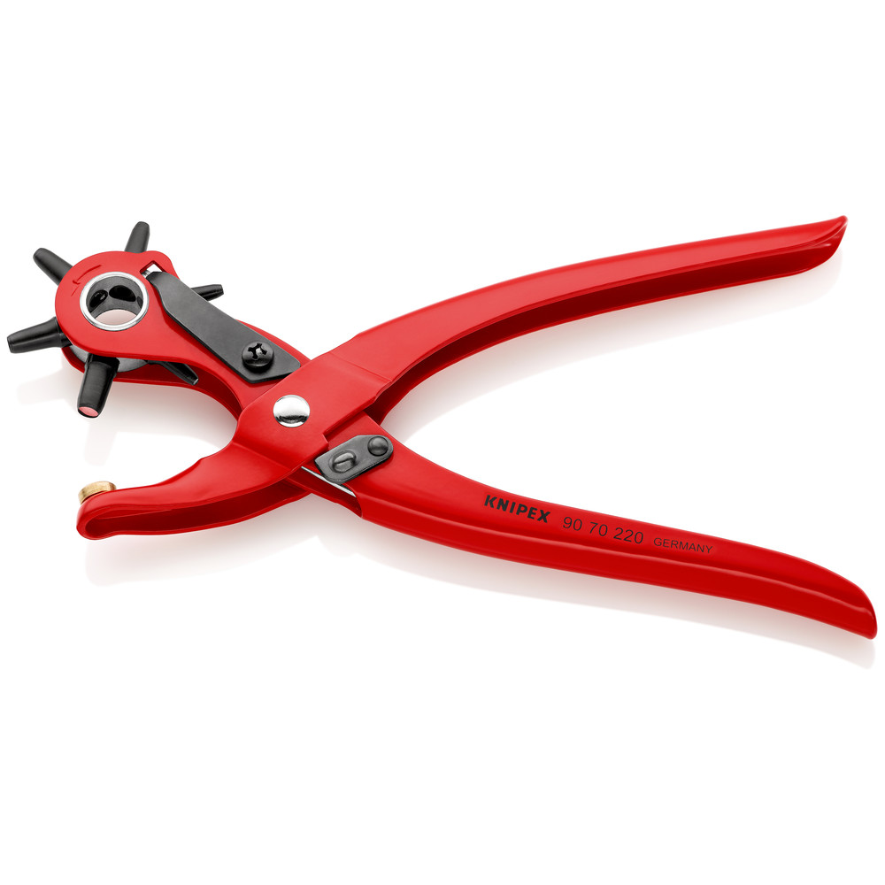 KNIPEX® Revolverlochzange 90 70 220 EAN rot pulverbeschichtet ohne Hülle 220mm Produktbild img2 L