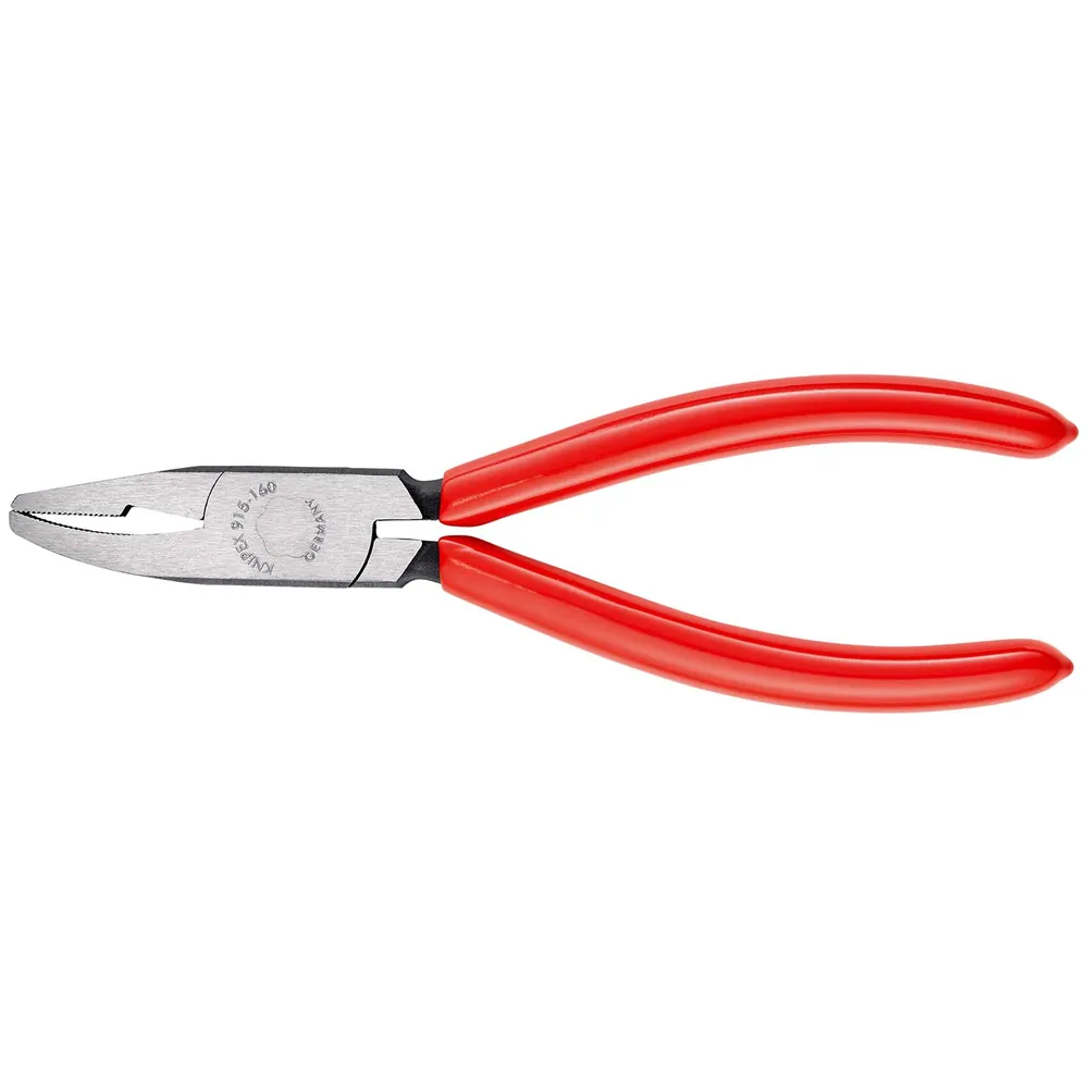 KNIPEX 91 51 160 Glaskröselzange mit Kunststoff überzogen schwarz atramentiert 160mm Produktbild img1 L