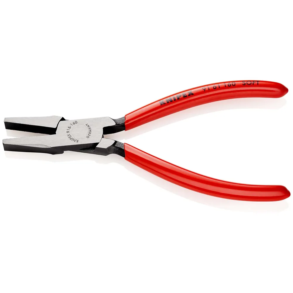 KNIPEX 91 61 160 Glasflachzange mit Kunststoff überzogen schwarz atramentiert 160mm Produktbild img2 L