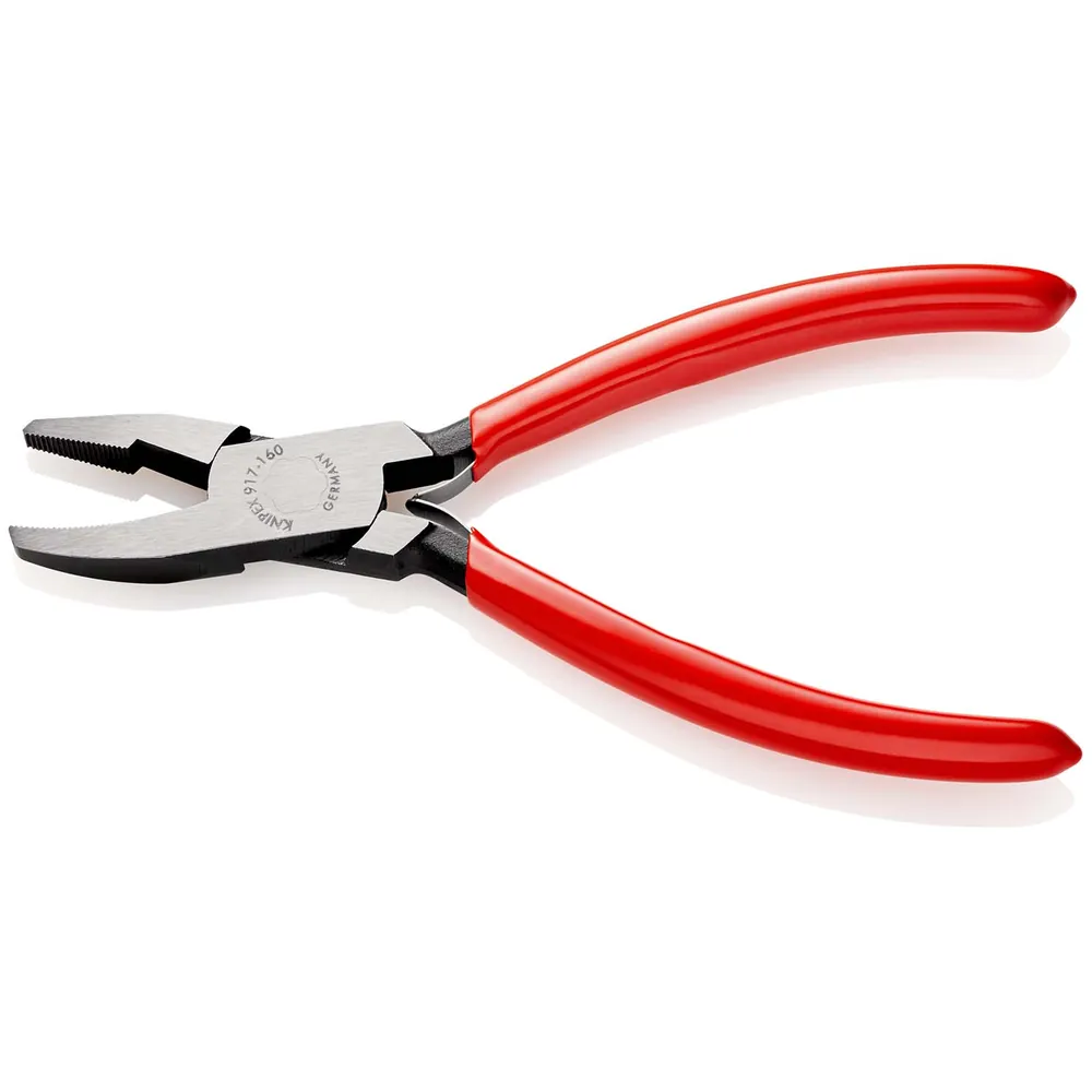 KNIPEX 91 71 160 Glaskröselzange mit Kunststoff überzogen schwarz atramentiert 160mm Produktbild img2 L