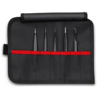 KNIPEX 92 00 01 ESD Universalpinzetten-Set ESD 5-teilig 195mm Produktbild
