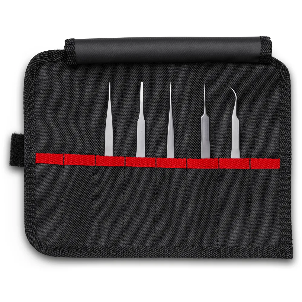 KNIPEX 92 00 02 Präzisionspinzetten-Set 5-teilig 195mm Produktbild img1 L