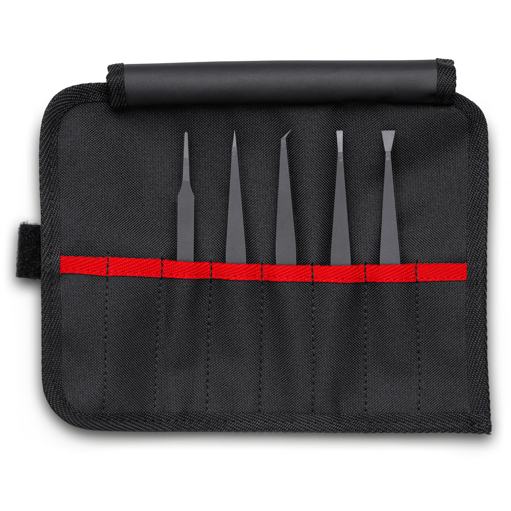 KNIPEX 92 00 05 ESD Kunststoffpinzetten-Set ESD 5-teilig 195mm Produktbild img1 L
