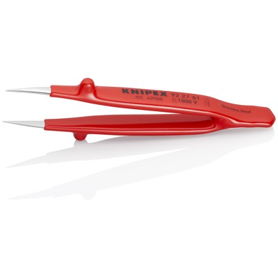 Produktbild von KNIPEX® - Präzisions-Pinzette 92 27 61 gerade extrafein tauchisoliert 130mm