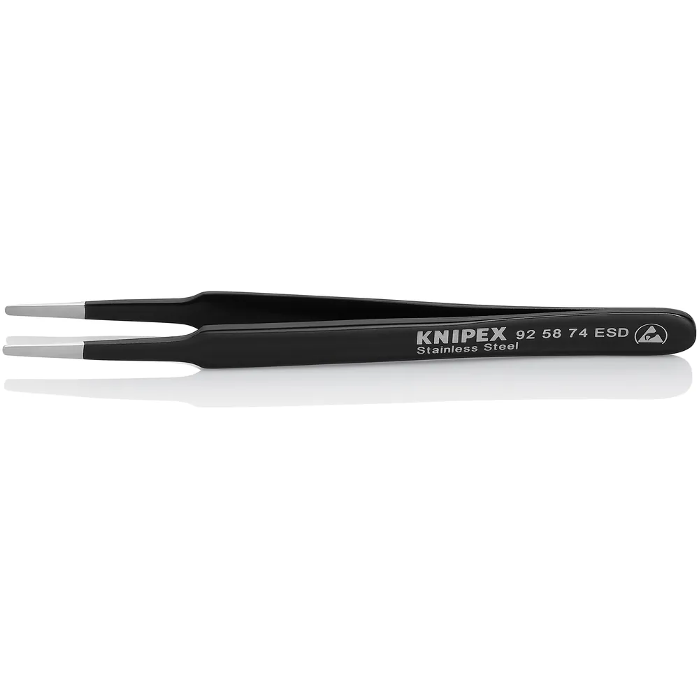 KNIPEX Universalpinzette ESD Glatt Mattiert Produktbild img1 L