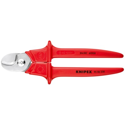 Produktbild von KNIPEX® - Kabelschere 95 06 230 poliert rostfrei kunststoffüberz. VDE ø16mm 230