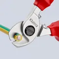 KNIPEX Kabelschere 95 16 165 verchromt Mehrkomponenten VDE ø15mm 165mm Produktbild img5 S