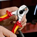 KNIPEX Kabelschere 95 16 165 verchromt Mehrkomponenten VDE ø15mm 165mm Produktbild img4 S