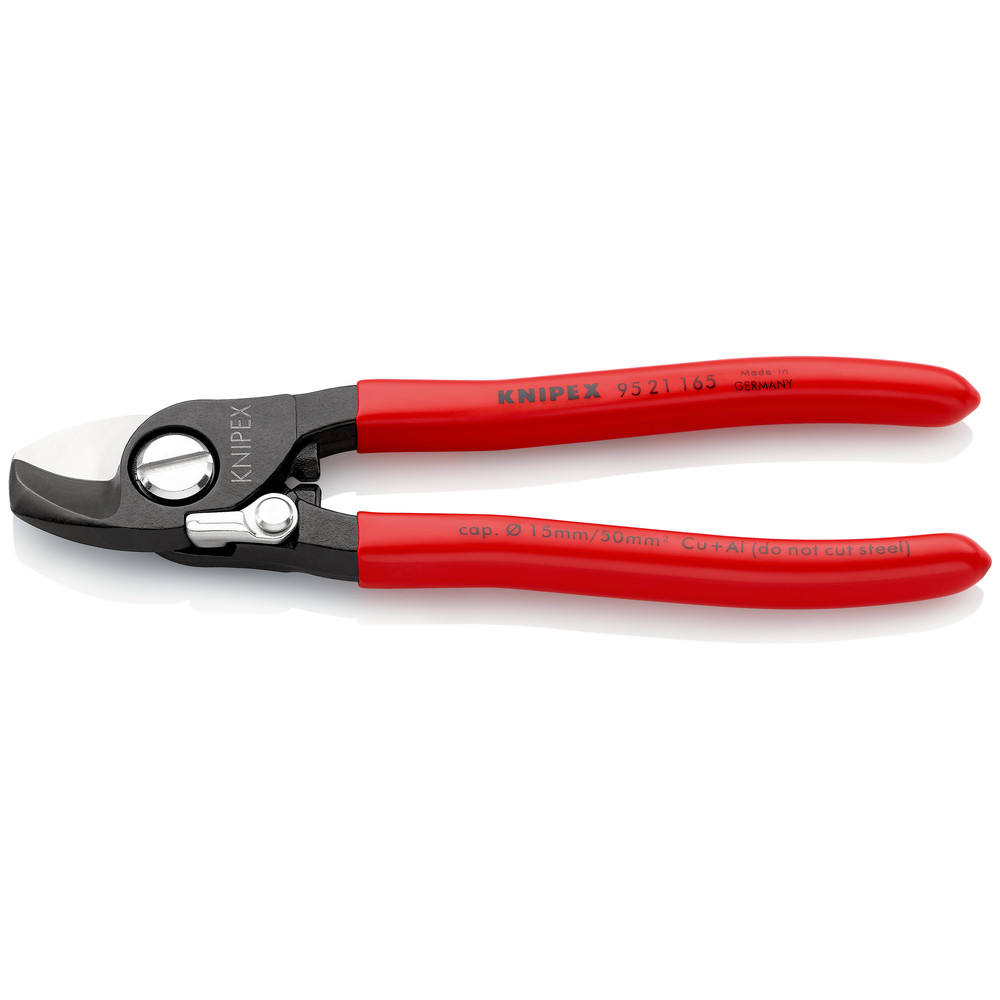 KNIPEX® Kabelschere 95 21 165 brüniert kunststoffüberzogen ø15mm 165mm Produktbild img1 L