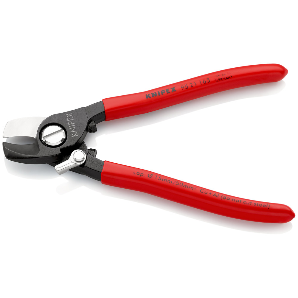 KNIPEX® Kabelschere 95 21 165 brüniert kunststoffüberzogen ø15mm 165mm Produktbild img2 L