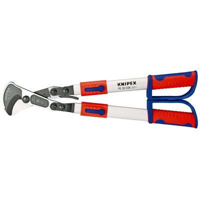 Produktbild von KNIPEX® - Kabelschere 95 32 038 Ratschenfunktion teleskopierbar brüniert MK ø38