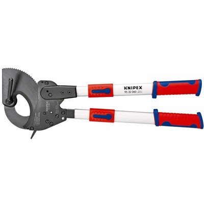 Produktbild von KNIPEX® - Kabelschere 95 32 060 Ratschenfunktion teleskopierbar brüniert MK ø60