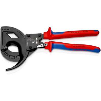 Produktbild von KNIPEX® - Kabelschere 95 32 320 Ratschenfunktion poliert MK ø60mm 320mm