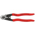 Produktbild von KNIPEX® - Drahtseilschere 95 61 190 poliert kunststoffüberzogen ø5 190mm