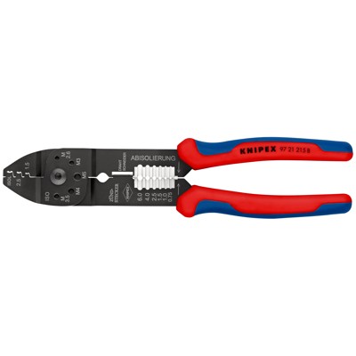 Produktbild von KNIPEX® - Crimpzange 97 21 215 B brüniert Mehrkomponenten 0,5-2,5mm² 230mm