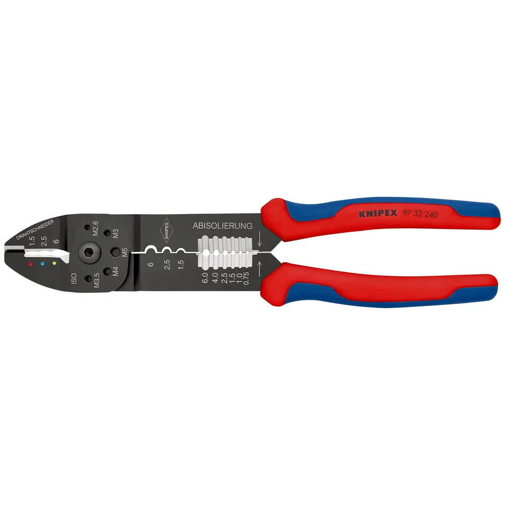 KNIPEX Crimpzange mit Mehrkomponenten-Hüllen schwarz lackiert Produktbild img1 L