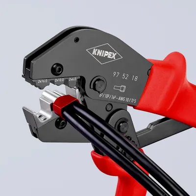 Produktbild von KNIPEX® - 97 52 18 Crimpzange auch für Zweihandbedienung brüniert 250mm