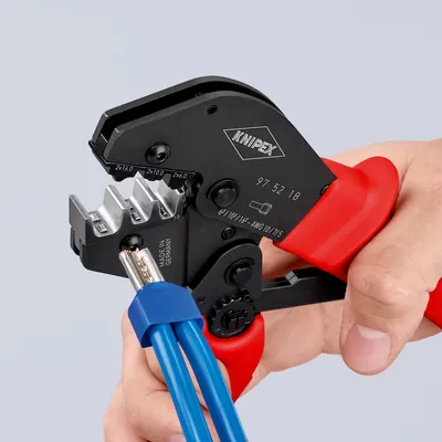 Produktbild von KNIPEX® - 97 52 18 Crimpzange auch für Zweihandbedienung brüniert 250mm