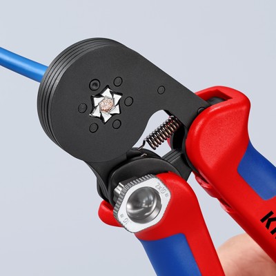 Produktbild von KNIPEX® - Crimpzange 97 53 14 brüniert Mehrkomp. selbsteinst. 0,08-10mm² 180mm