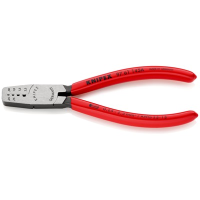 Produktbild von KNIPEX® - Crimpzange 97 61 145 A poliert kunststoffüberzogen 0,25-2,5mm² 145mm