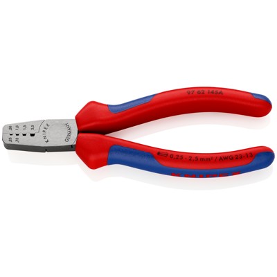 Produktbild von KNIPEX® - Crimpzange 97 62 145 A poliert Mehrkomponenten 0,25-2,5mm² 145mm