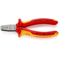 Produktbild von KNIPEX® - Crimpzange 97 68 145 A poliert Mehrkomponenten VDE 0,25-2,5mm² 145mm