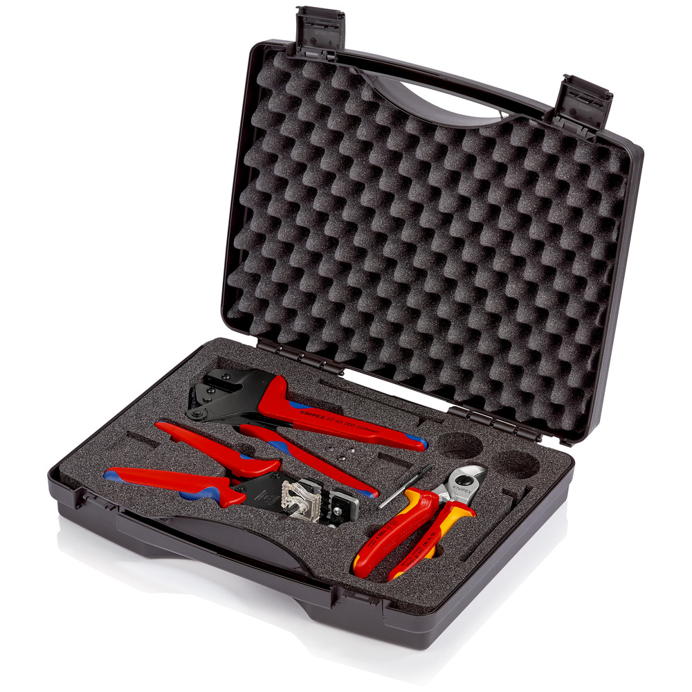 KNIPEX Zangen-Set 97 91 01 3-teilig Kunststoffkoffer Produktbild img1 L