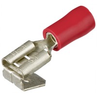 Produktbild von KNIPEX® - Flachsteckhülse 97 99 090 isoliert DIN 46245, á 100 Stück, rot 6,3mm 