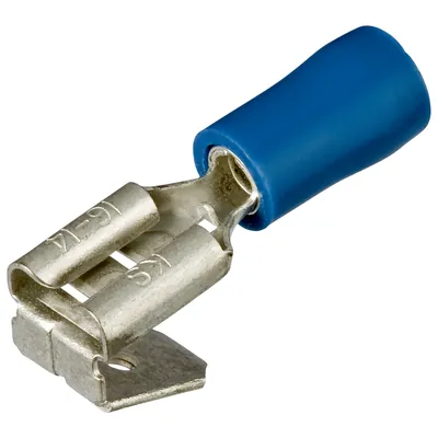 Produktbild von KNIPEX® - Flachsteckhülse 97 99 091 isoliert DIN 46245, á 100 Stück, blau 6,3mm