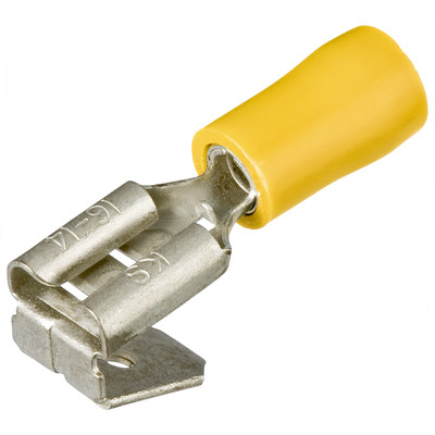 Flachsteckhülse 6,3mm, vollisoliert, gelb, 2,5-6mm² | miunske