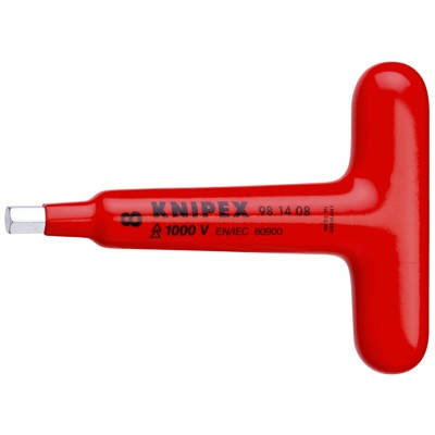 Produktbild von KNIPEX® - Schraubendreher Sechskant außen 98 14 08 isoliert Quergriff SW8 L:120